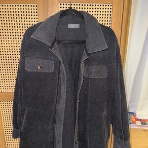 black corduroy shacket